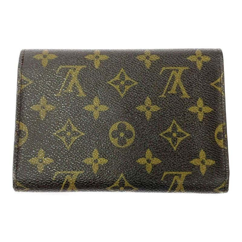 Louis Vuitton M61200 Monogram PVC Porte-Tresor Etui Papier Brown 499088 Trifold