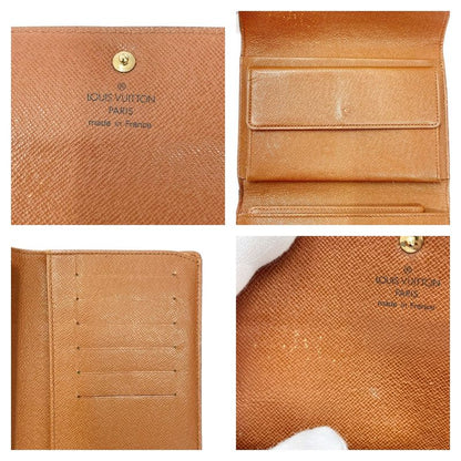 Louis Vuitton M61200 Monogram PVC Porte-Tresor Etui Papier Brown 499088 Trifold