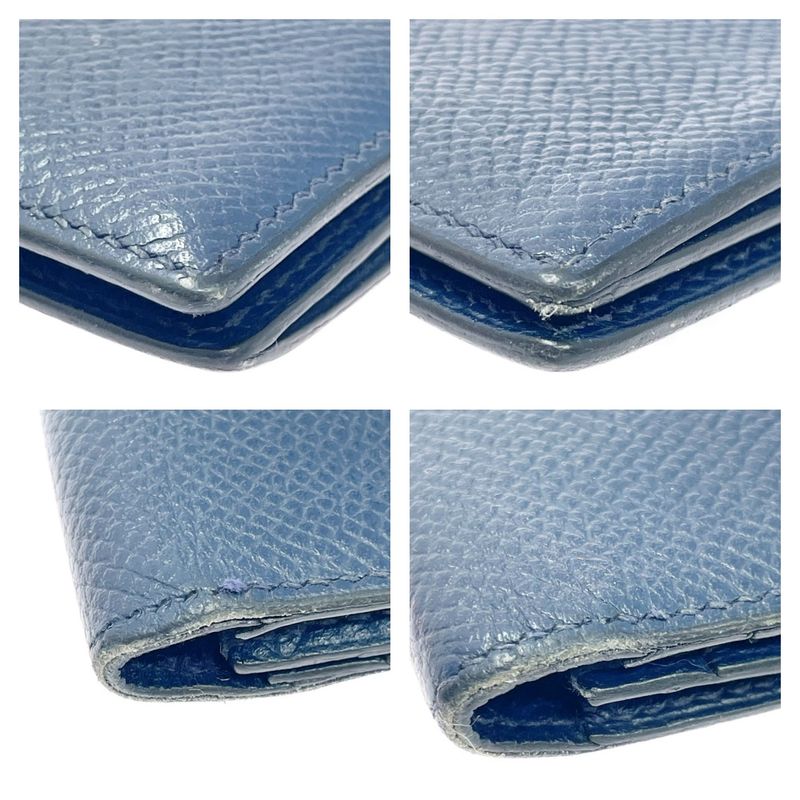 Hermes Epson Mc2 Fleming Long Wallet in Navy with Box Engraved X 504369 Long