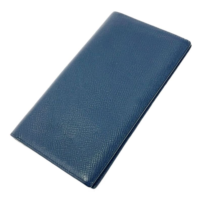 Hermes Epson Mc2 Fleming Long Wallet in Navy with Box Engraved X 504369 Long