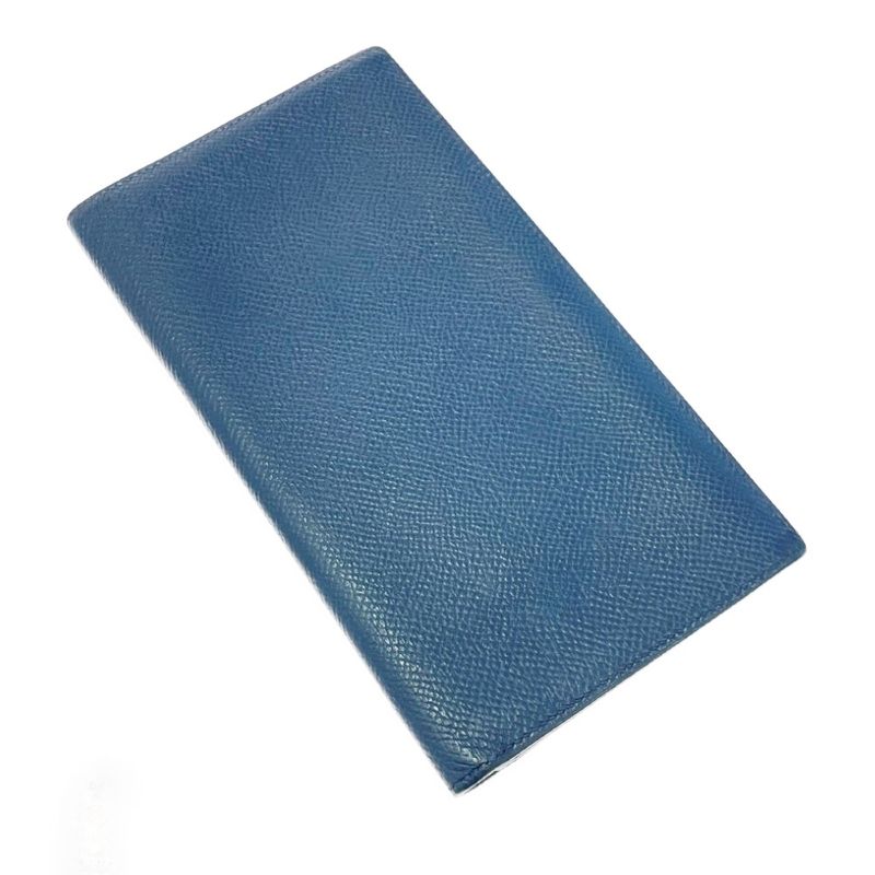 Hermes Epson Mc2 Fleming Long Wallet in Navy with Box Engraved X 504369 Long