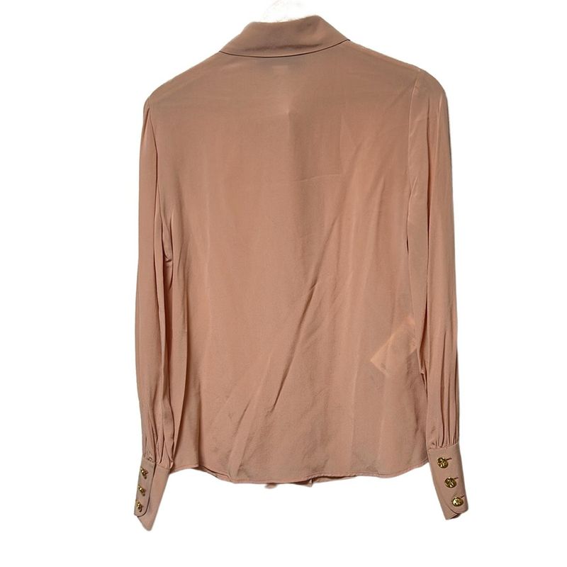 Gucci Long Sleeve Shirt Blouse Size 38 S Women 609469 Pink Silk