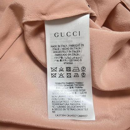 Gucci Long Sleeve Shirt Blouse Size 38 S Women 609469 Pink Silk