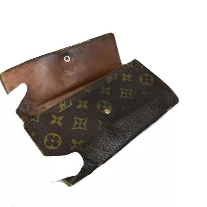 Louis Vuitton Long Wallet Monogram 3 Set Bifold 66 Bs078