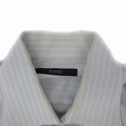 Gucci Tom Ford Period Y Shirt Shirt Long Sleeves Striped Light Blue Light Blue