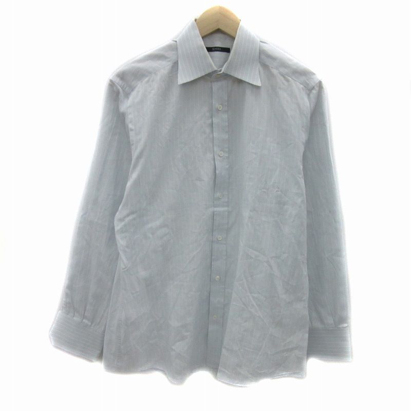 Gucci Tom Ford Period Y Shirt Shirt Long Sleeves Striped Light Blue Light Blue