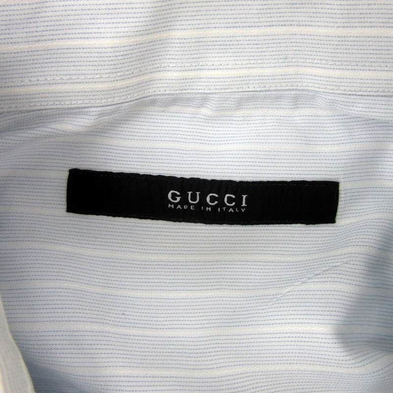 Gucci Tom Ford Period Y Shirt Shirt Long Sleeves Striped Light Blue Light Blue