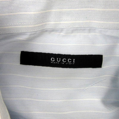 Gucci Tom Ford Period Y Shirt Shirt Long Sleeves Striped Light Blue Light Blue