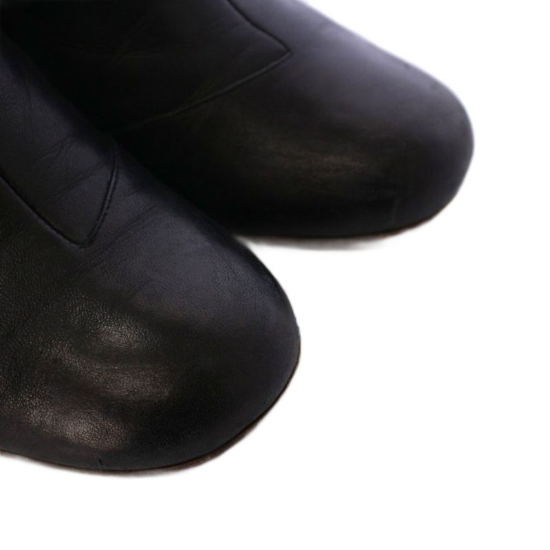 Celine Phoebe Period Bambam Short Boots Metal Heel Leather 37 Black KH