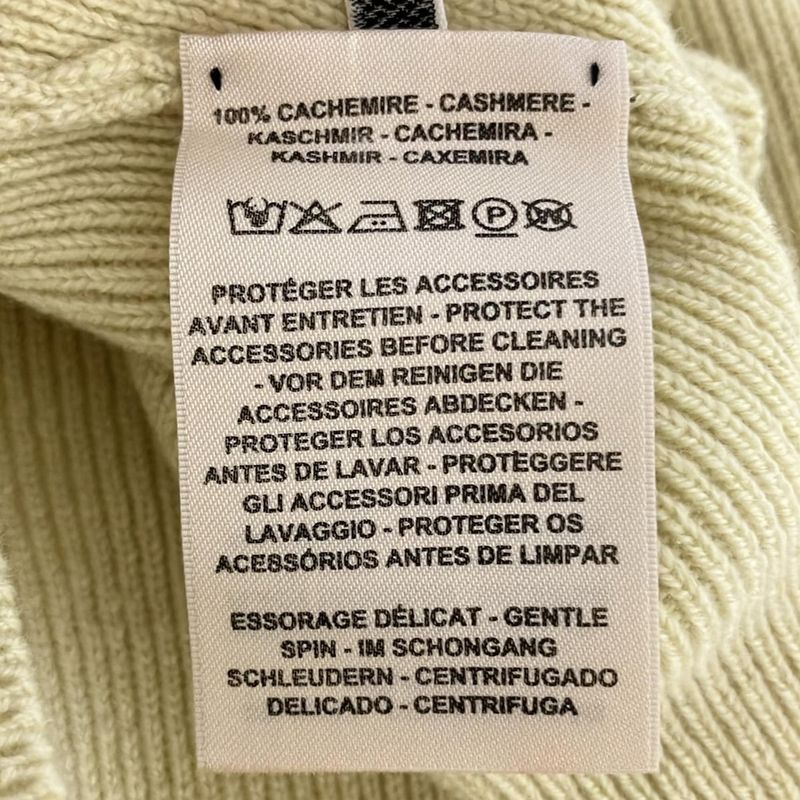 Hermes Long Sleeve Sweater Size 34 S Women 2h2661d1 Yellow Green High Neck