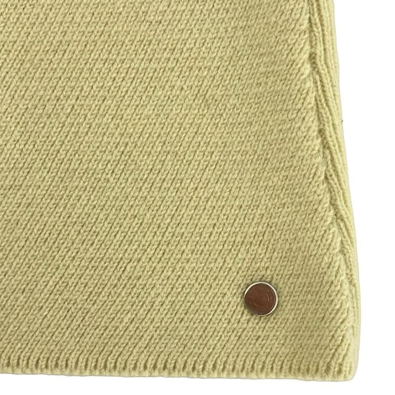 Hermes Long Sleeve Sweater Size 34 S Women 2h2661d1 Yellow Green High Neck