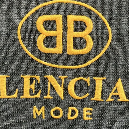 Balenciaga Long Sleeve Sweater Size 34 S Women's Gray and Dark Yellow Crew