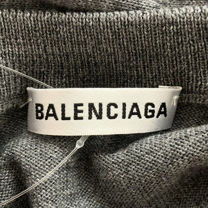 Balenciaga Long Sleeve Sweater Size 34 S Women's Gray and Dark Yellow Crew