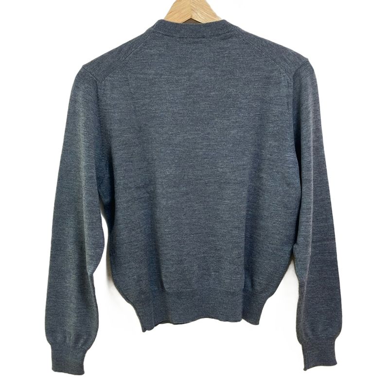 Balenciaga Long Sleeve Sweater Size 34 S Women's Gray and Dark Yellow Crew