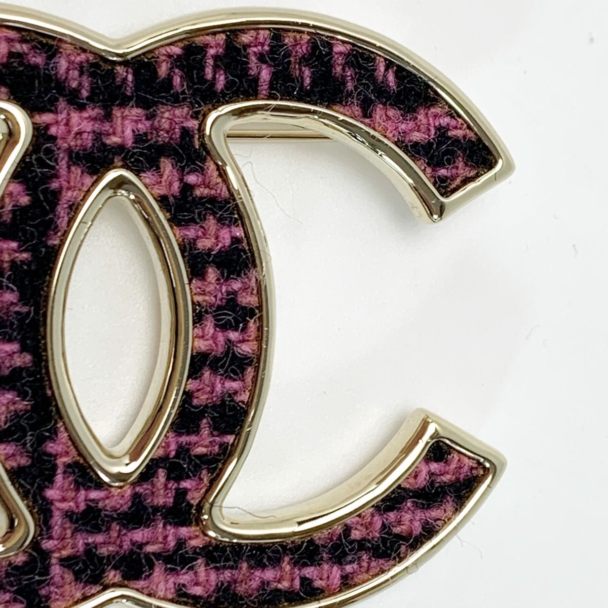 Chanel Cocomark Pink X Black Brooch Accessories