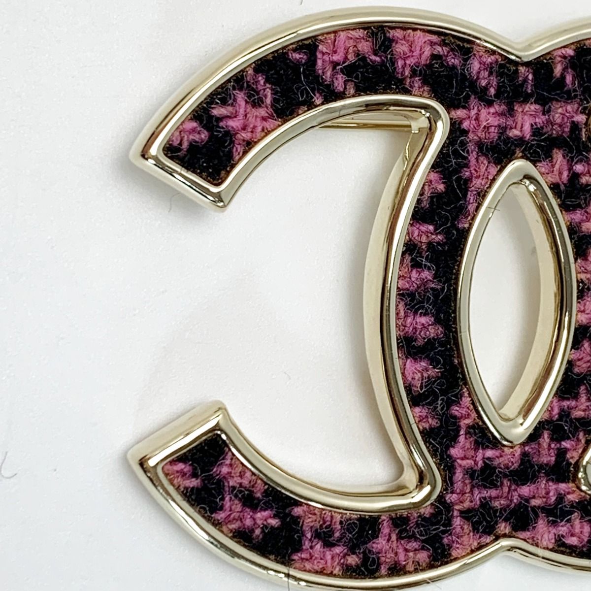 Chanel Cocomark Pink X Black Brooch Accessories