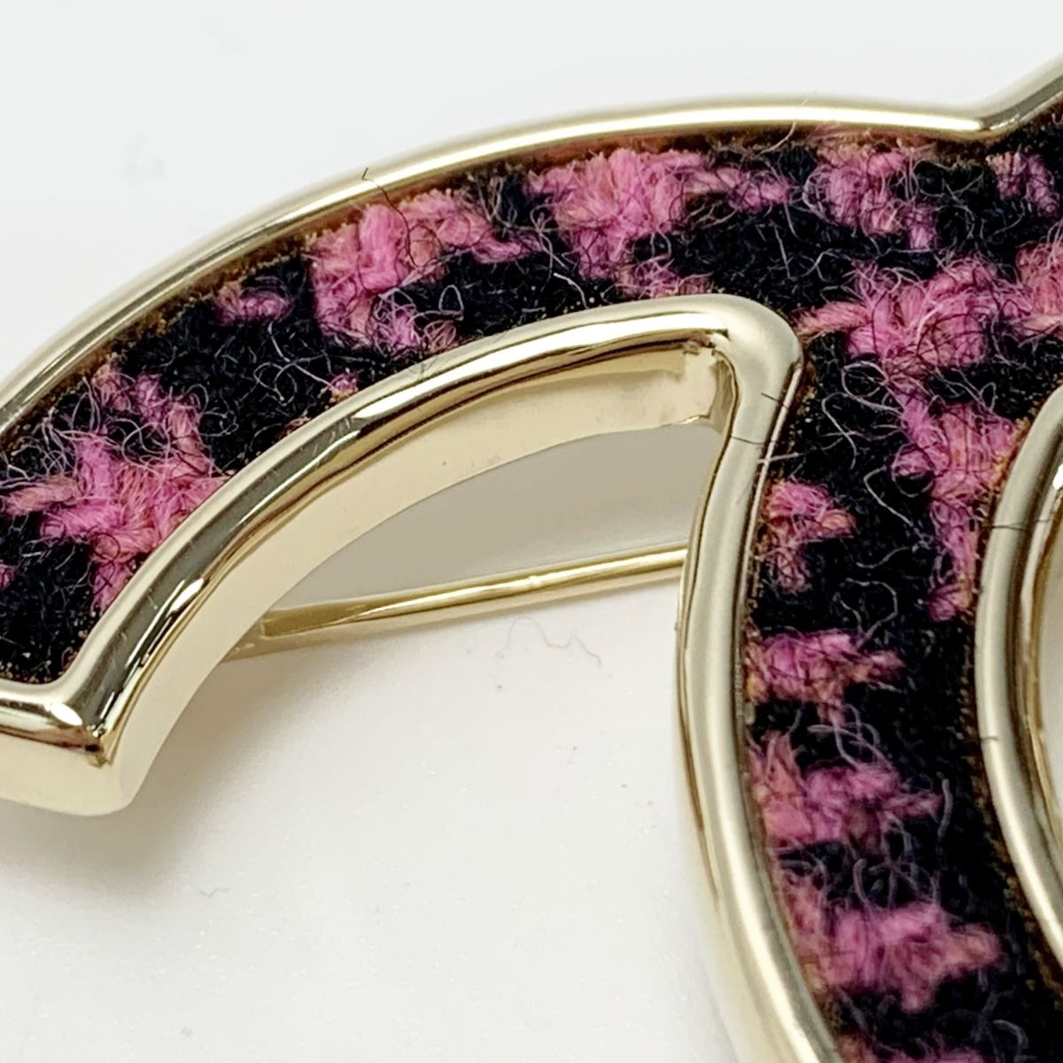 Chanel Cocomark Pink X Black Brooch Accessories