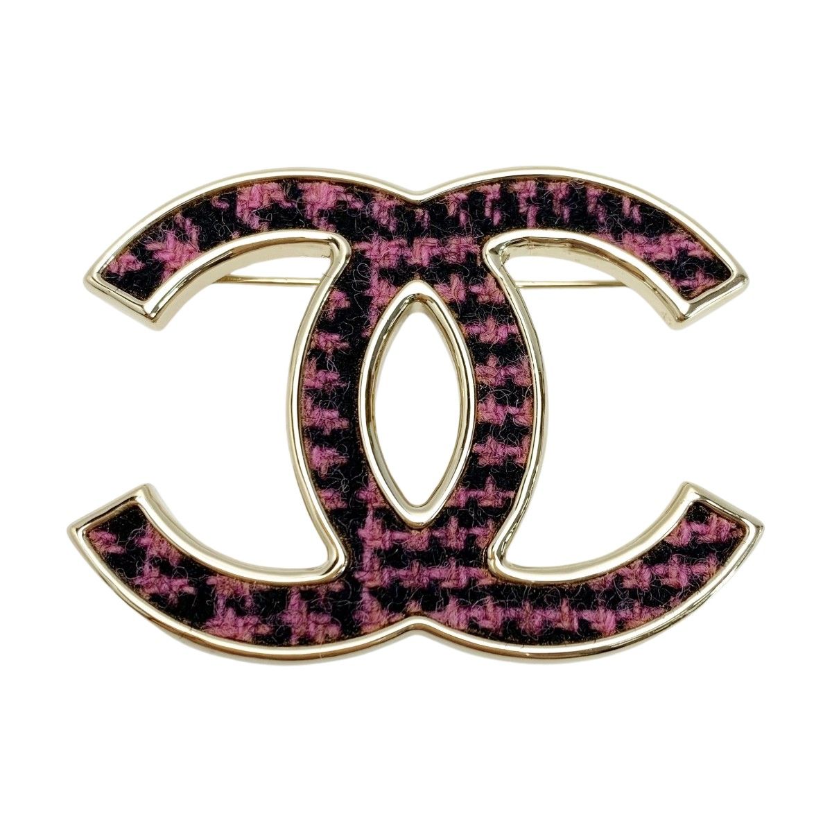Chanel Cocomark Pink X Black Brooch Accessories