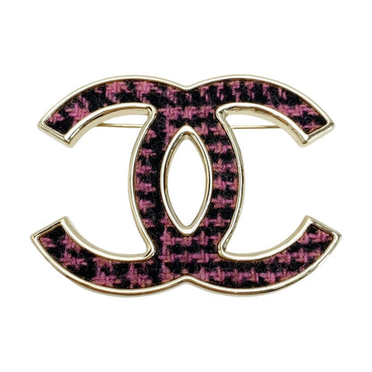 Chanel Cocomark Pink X Black Brooch Accessories