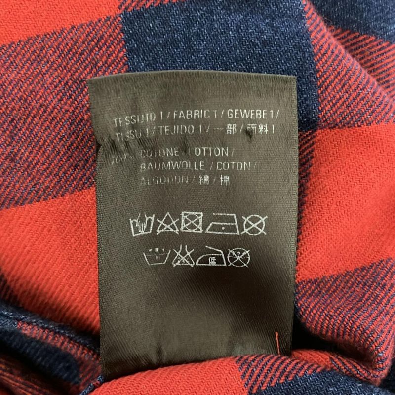 Balenciaga Long Sleeve Shirt Blouse Size 34 S Women 560934tbm23 Red and Navy