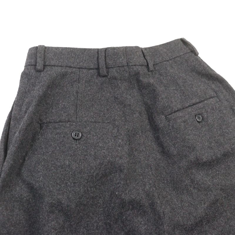 Celine 2p240921c 100% Wool Two Pleats New Wave Long Pants Slacks Grey 36 Made
