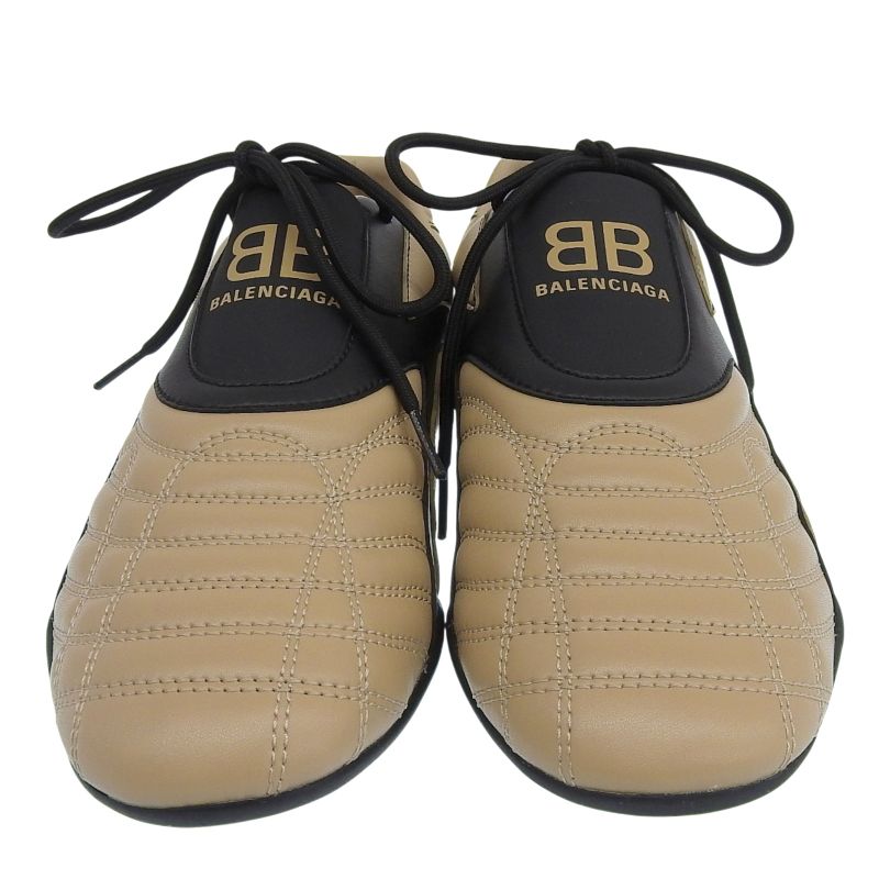Balenciaga 617540 Zen Sneaker Low Cut Sneakers Shoes Beige Black 27 with Box