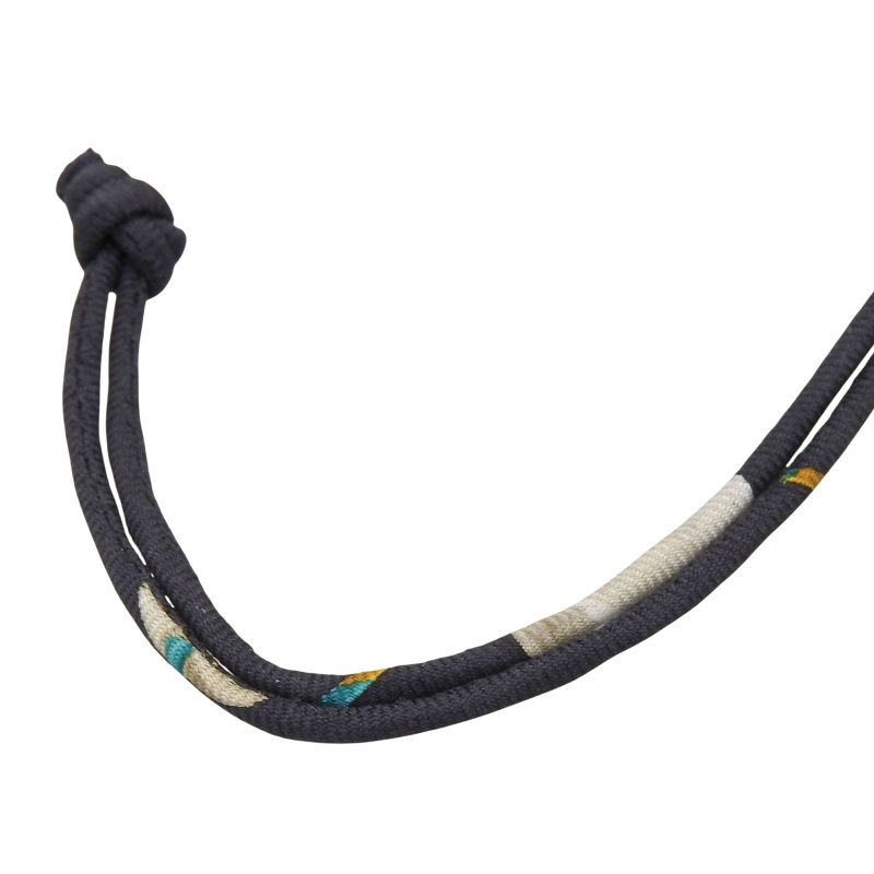 Hermes Petite Ash Teapot Leather Bag Charm Light Blue Black Bicolor Women