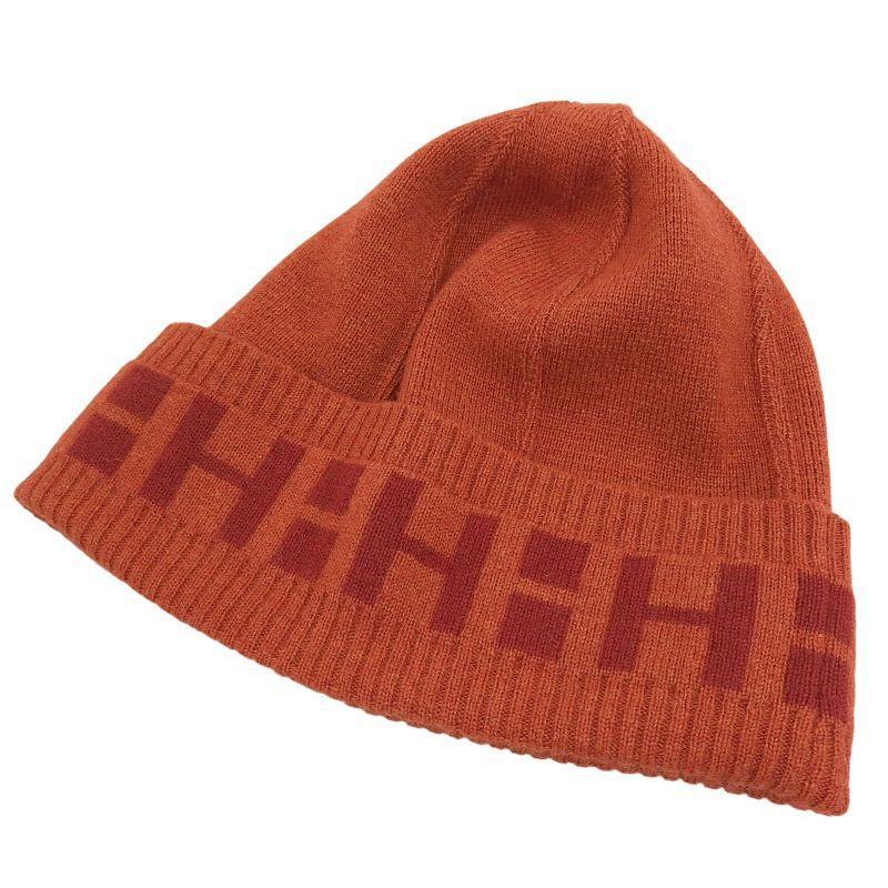 Good Quality Hermes 100% Cashmere Margiela Period Repeat H Logo Knit Hat