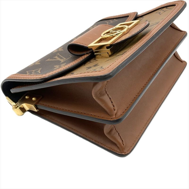 Louis Vuitton Dauphine Mini Shoulder Bag Monogram Canvas M44580 Brown Gold