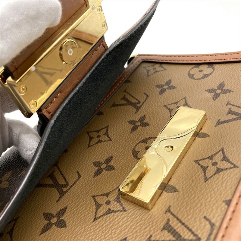 Louis Vuitton Dauphine Mini Shoulder Bag Monogram Canvas M44580 Brown Gold