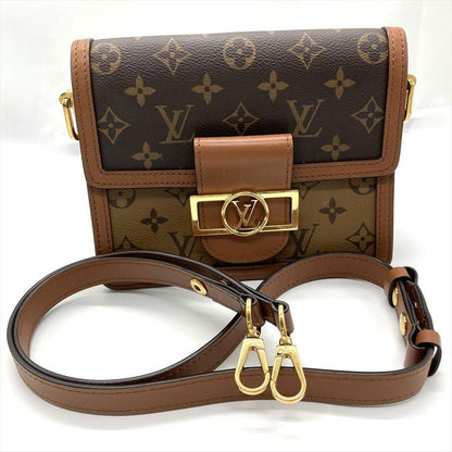 Louis Vuitton Dauphine Mini Shoulder Bag Monogram Canvas M44580 Brown Gold