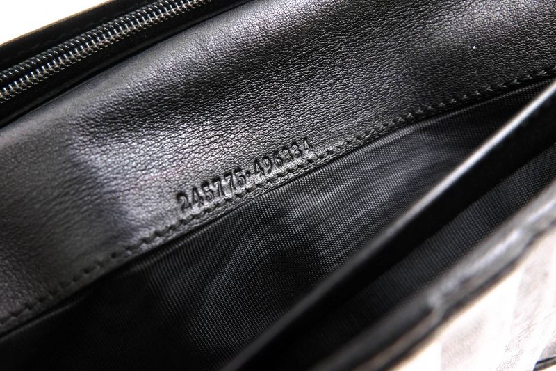 Gucci Long Wallet Ladies Women Leather Genuine Black 245775 GG Horsebit