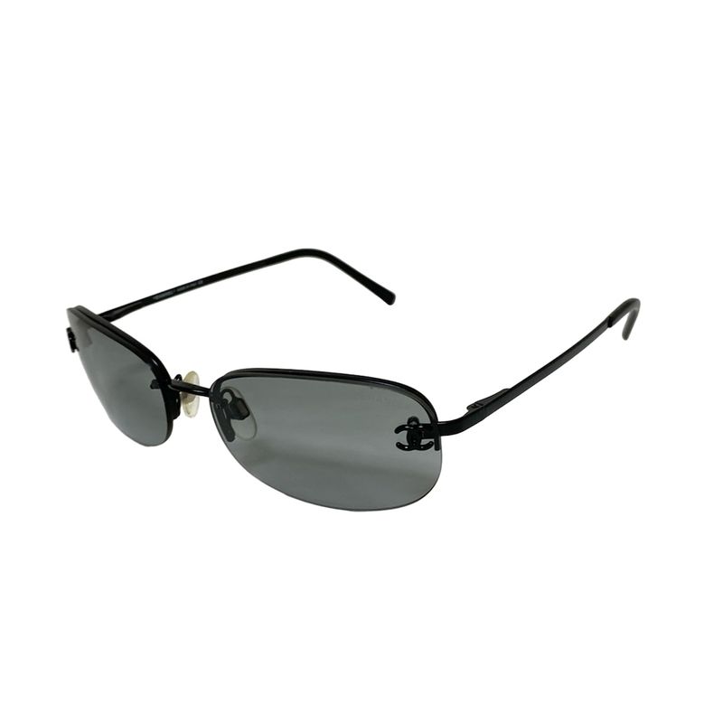 Chanel Sunglass Es 4099 Black and Dark Gray Coco Mark