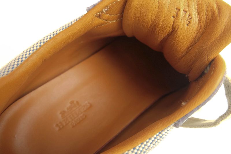 Hermes Shoes Sneakers Shoes Low Cut Ladies Women Cotton Canvas Leather Light