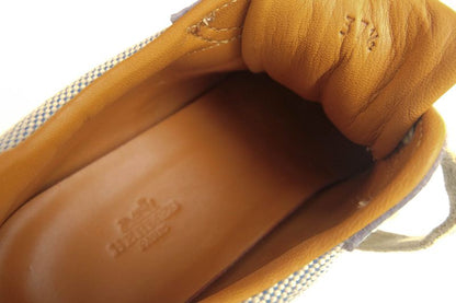Hermes Shoes Sneakers Shoes Low Cut Ladies Women Cotton Canvas Leather Light