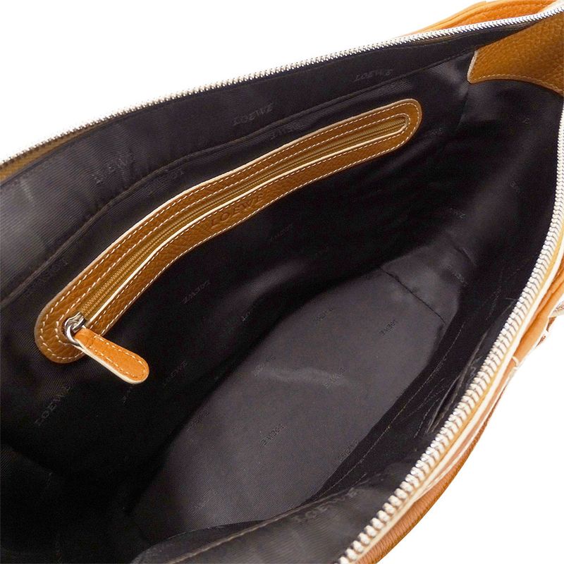 Loewe Bag Women's Brand Tote Bag Senda Leather Camel Handbag Stylish Commute