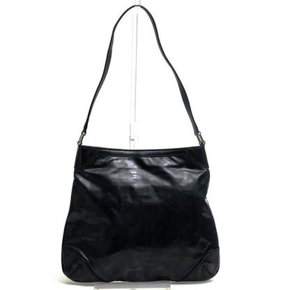 Gucci Bag Shoulder Bag Ladies Women Women's Enamel Patent Leather Genuine Black