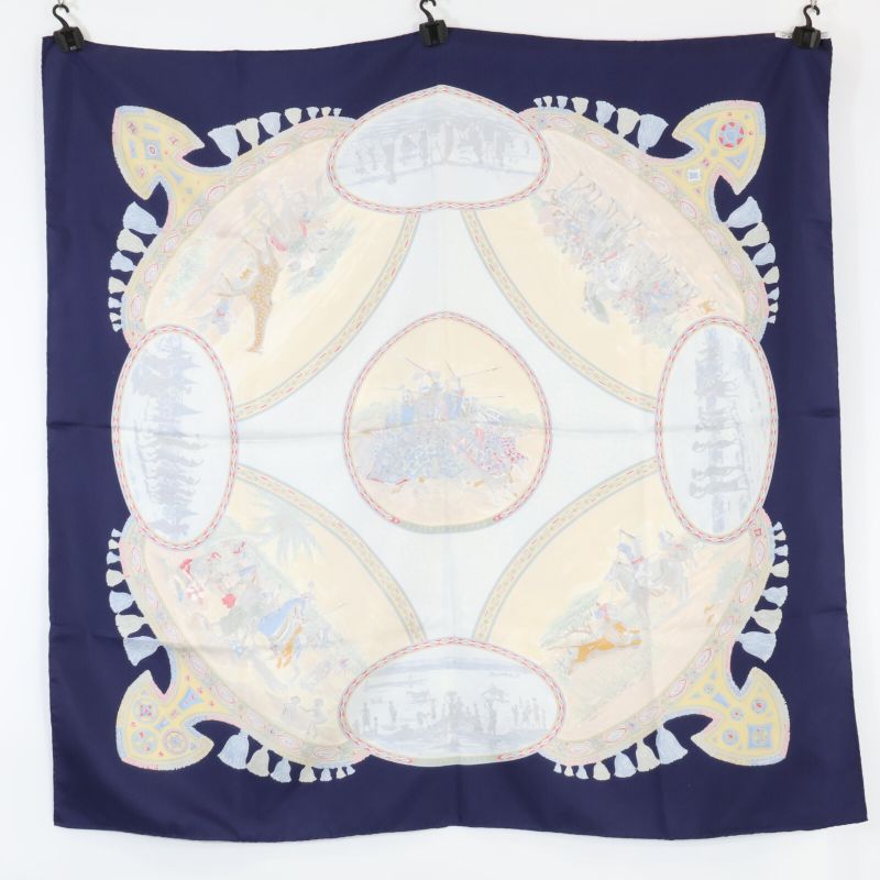 Hermes Cavaliers Peuls Poole's Horsemen Silk Carré 90