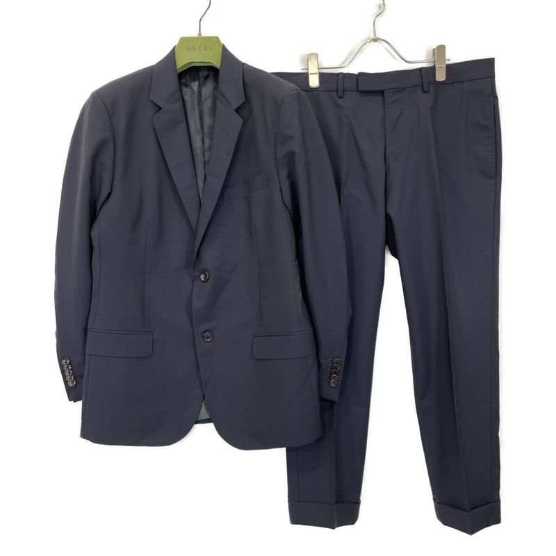 Gucci 406135 Z596d Navy Wool and Mohair Suit Set-Up 50