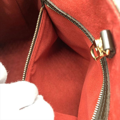 Louis Vuitton Hampstead PM Handbag Damier Ebène N51205 Brown Gold Hardware