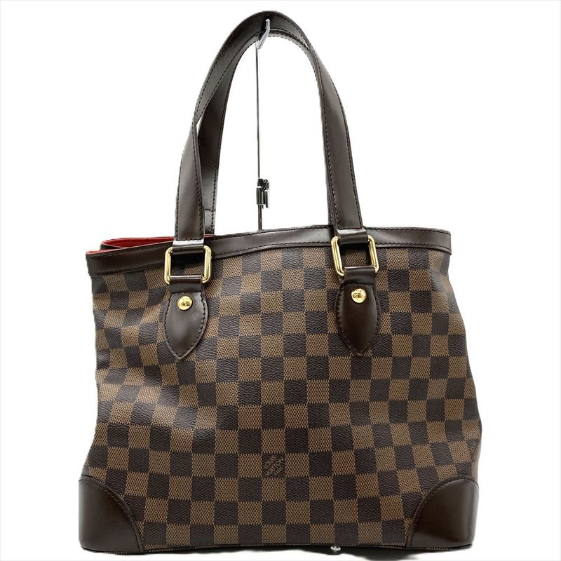Louis Vuitton Hampstead PM Handbag Damier Ebène N51205 Brown Gold Hardware