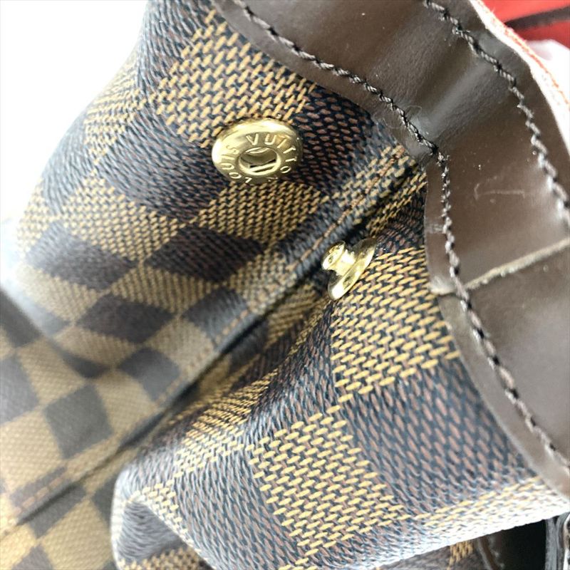 Louis Vuitton Hampstead PM Handbag Damier Ebène N51205 Brown Gold Hardware