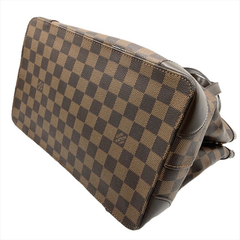 Louis Vuitton Hampstead PM Handbag Damier Ebène N51205 Brown Gold Hardware