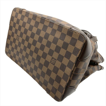 Louis Vuitton Hampstead PM Handbag Damier Ebène N51205 Brown Gold Hardware