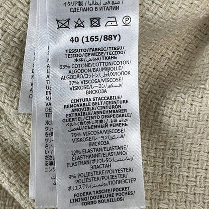 Gucci Coat Size 40 M Women 741689 Zaglm Ivory Long Sleeves Spring Fall