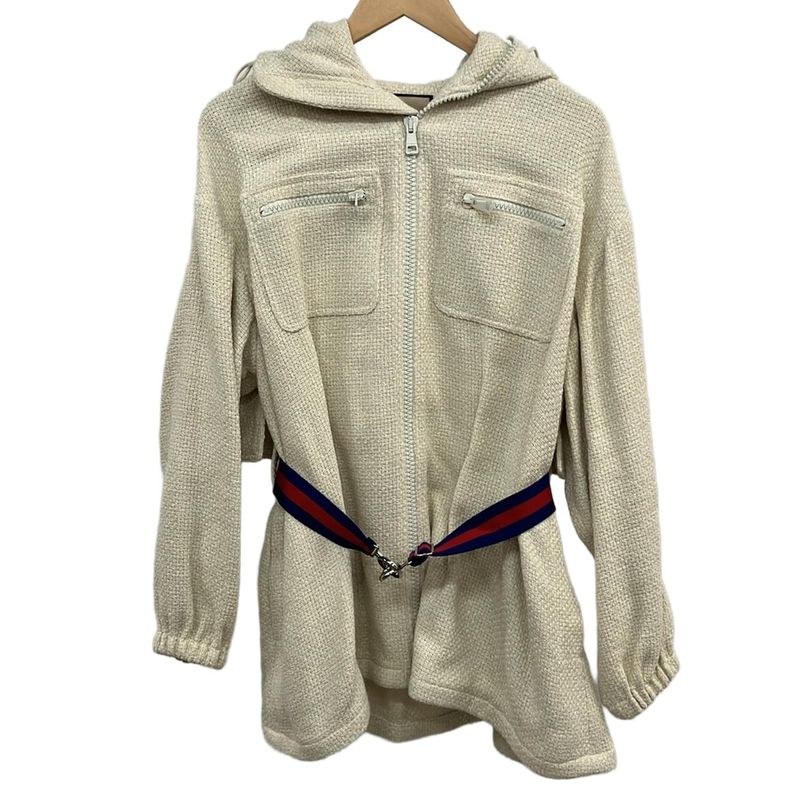 Gucci Coat Size 40 M Women 741689 Zaglm Ivory Long Sleeves Spring Fall