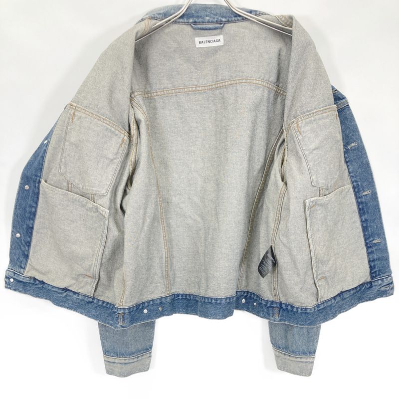 Balenciaga Blue 583431 Denim Jacket 40