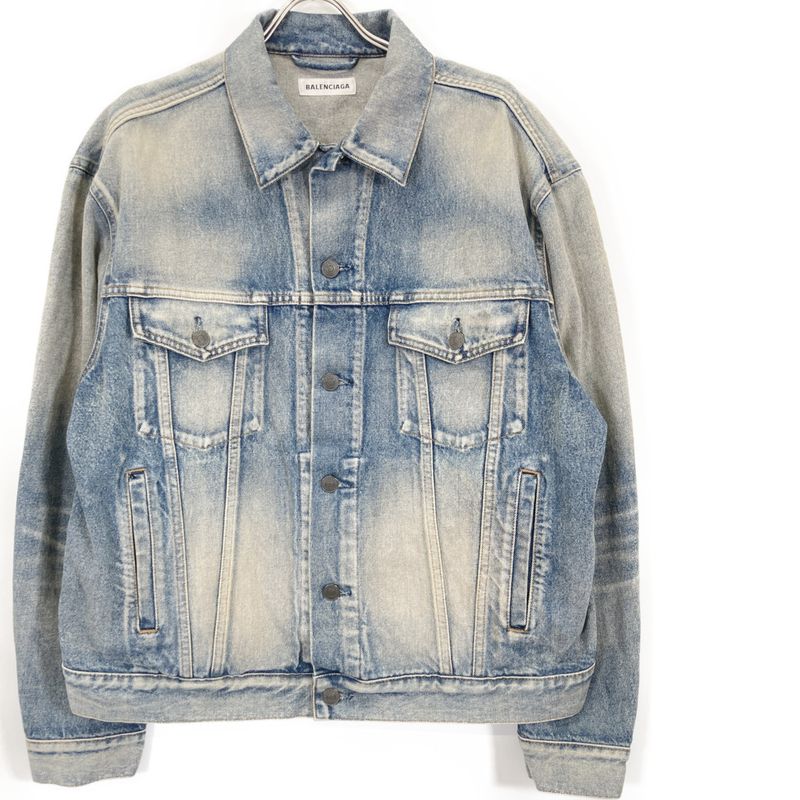 Balenciaga Blue 583431 Denim Jacket 40
