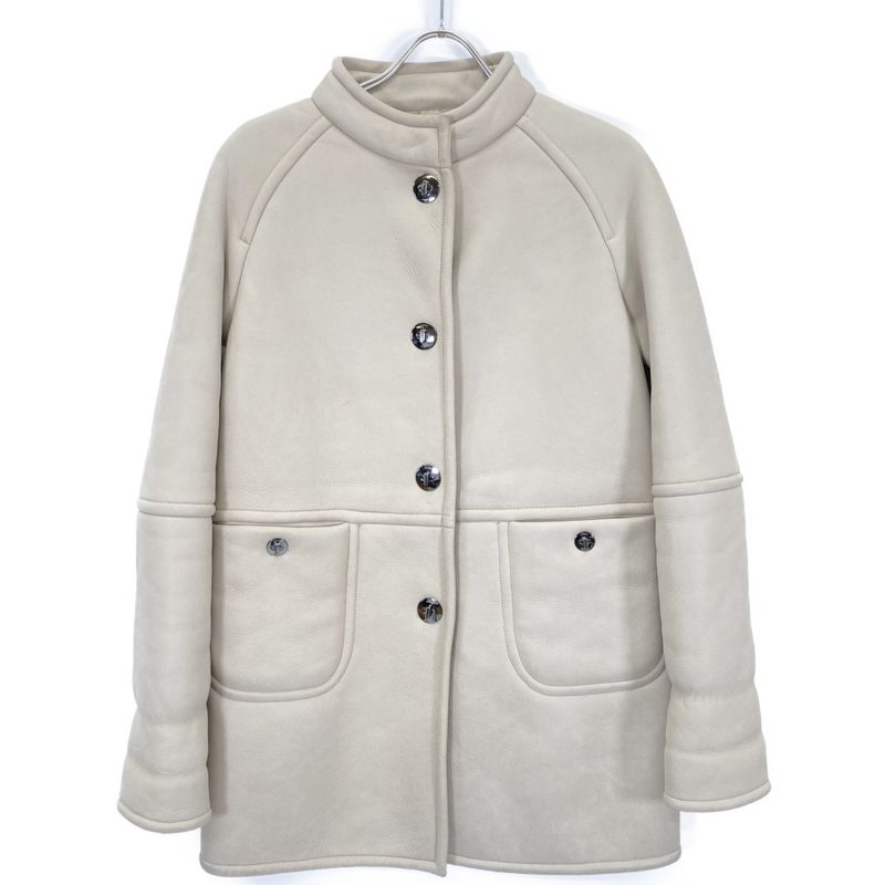 Loewe Ivory Mouton Coat 36