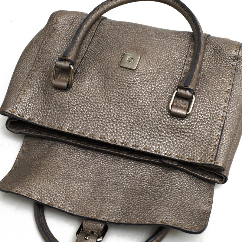 Fendi Bags Handbags Bags Tote Women Leather Genuine Silver Selleria Mini Linda